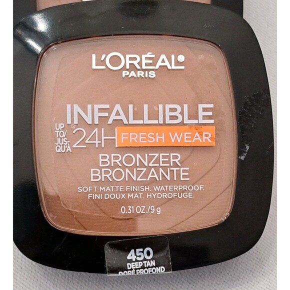 6 L'Oreal Paris Infallible 24Hour Fresh Wear Bronzer 450 Deep Tan Soft Matte - Picture 4 of 5